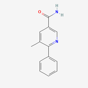 molecular formula C13H12N2O B14415499 5-Methyl-6-phenylpyridine-3-carboxamide CAS No. 84596-49-6
