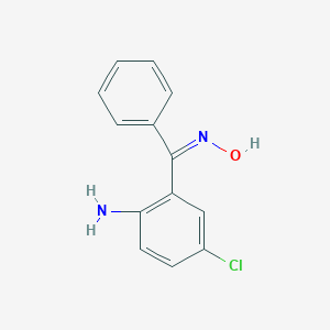 molecular formula C₁₃H₁₁ClN₂O B144155 2-Amino-5-chlorobenzophenone oxime CAS No. 18097-52-4