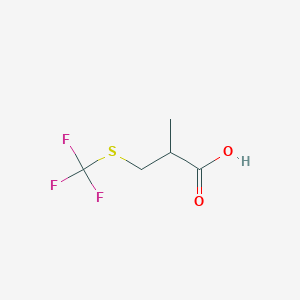 molecular formula C5H7F3O2S B1441551 2-Methyl-3-[(trifluoromethyl)sulfanyl]propanoic acid CAS No. 1354954-31-6