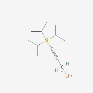 molecular formula C12H23LiSi B14415528 lithium;tri(propan-2-yl)-prop-1-ynylsilane CAS No. 82192-58-3