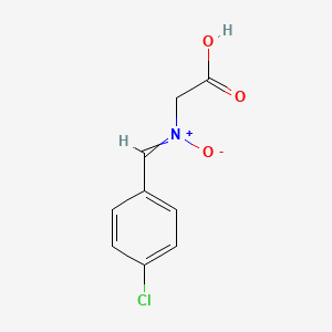 molecular formula C9H8ClNO3 B14415553 N-(Carboxymethyl)(4-chlorophenyl)methanimine N-oxide CAS No. 86737-35-1