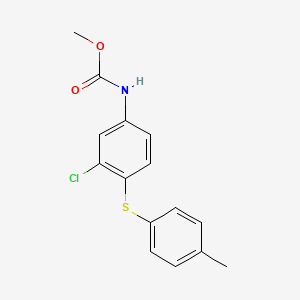 molecular formula C15H14ClNO2S B14415597 Methyl {3-chloro-4-[(4-methylphenyl)sulfanyl]phenyl}carbamate CAS No. 80199-76-4