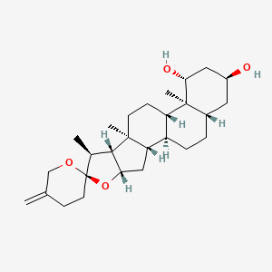 molecular formula C27H42O4 B14415598 Spirost-25(27)-ene-1,3-diol, (1beta,3alpha,5alpha)- CAS No. 80735-21-3