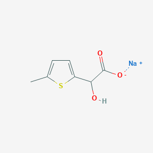 molecular formula C7H7NaO3S B1441562 Sodium 2-hydroxy-2-(5-methylthiophen-2-yl)acetate CAS No. 1354960-71-6