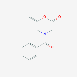 molecular formula C12H11NO3 B14415642 4-Benzoyl-6-methylidenemorpholin-2-one CAS No. 84691-35-0