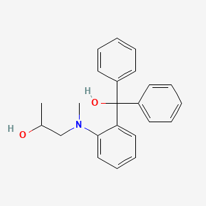 molecular formula C23H25NO2 B14415668 Benzenemethanol, 2-((2-hydroxypropyl)methylamino)-alpha,alpha-diphenyl- CAS No. 85805-19-2