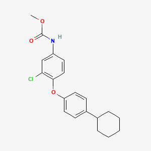 molecular formula C20H22ClNO3 B14415730 Methyl [3-chloro-4-(4-cyclohexylphenoxy)phenyl]carbamate CAS No. 80199-54-8