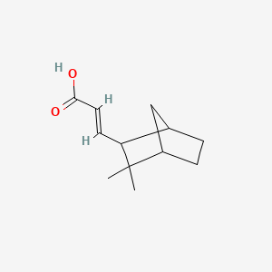 molecular formula C12H18O2 B14415861 exo-3-(3,3-Dimethylbicyclo(2.2.1)hept-2-yl)acrylic acid CAS No. 67968-07-4