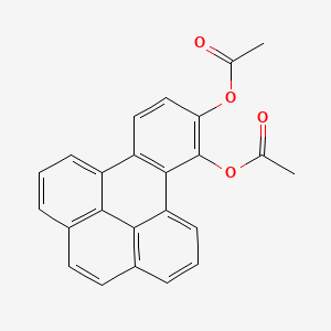 molecular formula C24H16O4 B14415909 Benz(e)pyrene-9,10-diol, 9,10-diacetate CAS No. 84040-75-5