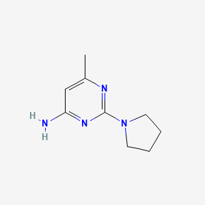 molecular formula C9H14N4 B1441591 6-Methyl-2-(pyrrolidin-1-yl)pyrimidin-4-amine CAS No. 1247645-16-4
