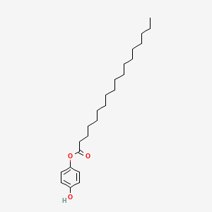 molecular formula C24H40O3 B14415912 Octadecanoic acid, 4-hydroxyphenyl ester CAS No. 83791-09-7