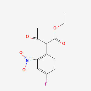 molecular formula C12H12FNO5 B1441594 Ethyl 2-(4-fluoro-2-nitrophenyl)-3-oxobutanoate CAS No. 1017789-57-9