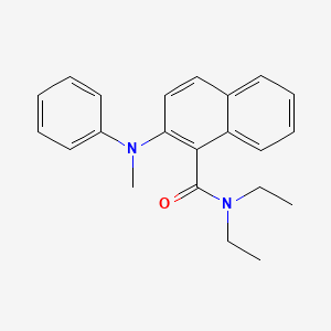 molecular formula C22H24N2O B14415957 N,N-Diethyl-2-[methyl(phenyl)amino]naphthalene-1-carboxamide CAS No. 83076-38-4
