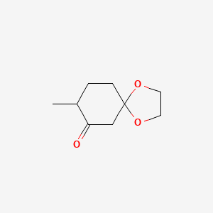 molecular formula C9H14O3 B14416036 8-Methyl-1,4-dioxaspiro[4.5]decan-7-one CAS No. 84488-23-3