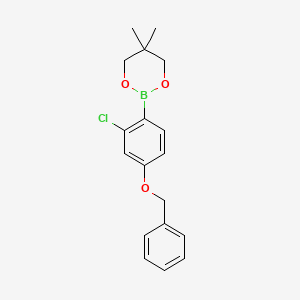 2-(4-(Benzyloxy)-2-chlorophenyl)-5,5-dimethyl-1,3,2-dioxaborinane