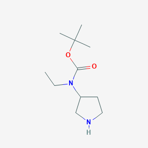 molecular formula C11H22N2O2 B1441616 Ethyl-pyrrolidin-3-YL-carbamic acid tert-butyl ester CAS No. 1120357-23-4