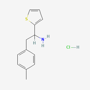 molecular formula C13H16ClNS B14416174 alpha-(p-Methylbenzyl)-2-thenylamine hydrochloride CAS No. 80154-86-5