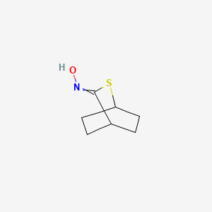 molecular formula C7H11NOS B14416191 N-2-Thiabicyclo[2.2.2]octan-3-ylidenehydroxylamine CAS No. 83370-64-3