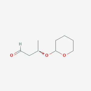 molecular formula C9H16O3 B14416283 (3S)-3-[(Oxan-2-yl)oxy]butanal CAS No. 86087-96-9