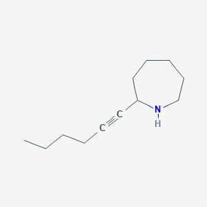 molecular formula C12H21N B14416290 2-(Hex-1-YN-1-YL)azepane CAS No. 80053-56-1