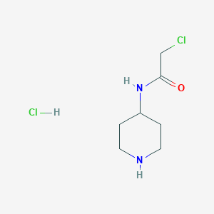 molecular formula C7H14Cl2N2O B1441632 2-Chloro-N-(4-piperidinyl)acetamide hydrochloride CAS No. 1220020-54-1