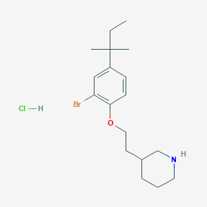 3-{2-[2-Bromo-4-(tert-pentyl)phenoxy]-ethyl}piperidine hydrochloride