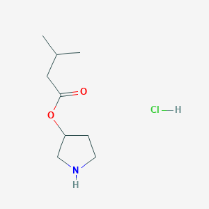 molecular formula C9H18ClNO2 B1441637 3-Pyrrolidinyl 3-methylbutanoate hydrochloride CAS No. 1219960-51-6