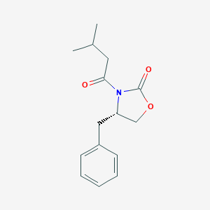 molecular formula C15H19NO3 B144164 (S)-4-Benzyl-3-(3-methylbutanoyl)oxazolidin-2-one CAS No. 104266-90-2