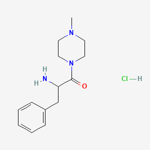 molecular formula C14H22ClN3O B1441642 2-Amino-1-(4-methyl-1-piperazinyl)-3-phenyl-1-propanone hydrochloride CAS No. 1236254-88-8
