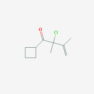 molecular formula C10H15ClO B144165 2-Chloro-1-cyclobutyl-2,3-dimethylbut-3-en-1-one CAS No. 131353-07-6