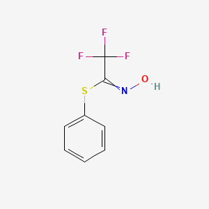 molecular formula C8H6F3NOS B14416517 phenyl 2,2,2-trifluoro-N-hydroxyethanimidothioate CAS No. 82986-02-5