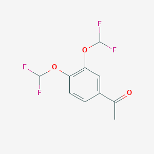 molecular formula C10H8F4O3 B1441654 Ethanone, 1-[3,4-bis(difluoromethoxy)phenyl]- CAS No. 885132-71-8