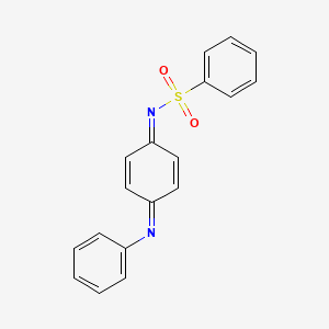 molecular formula C18H14N2O2S B14416549 N-[(4E)-4-(Phenylimino)cyclohexa-2,5-dien-1-ylidene]benzenesulfonamide CAS No. 83482-84-2