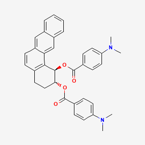 molecular formula C36H34N2O4 B14416575 Benzoic acid, 4-(dimethylamino)-, 1,2,3,4-tetrahydrobenz(a)anthracene-1,2-diyl ester, (1R-trans)- CAS No. 86538-32-1