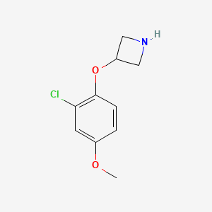 molecular formula C10H12ClNO2 B1441661 3-(2-Chloro-4-methoxyphenoxy)azetidine CAS No. 1220038-57-2