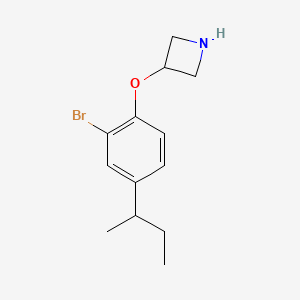 molecular formula C13H18BrNO B1441668 3-[2-Bromo-4-(sec-butyl)phenoxy]azetidine CAS No. 1219956-81-6