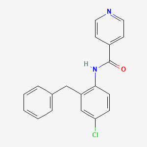 molecular formula C19H15ClN2O B14416688 N-(2-Benzyl-4-chlorophenyl)pyridine-4-carboxamide CAS No. 82211-21-0