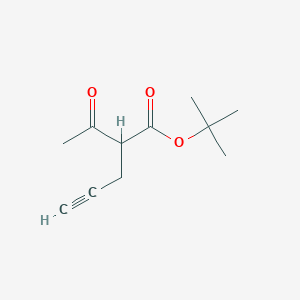 molecular formula C11H16O3 B14416729 Tert-butyl 2-acetylpent-4-ynoate CAS No. 80250-03-9