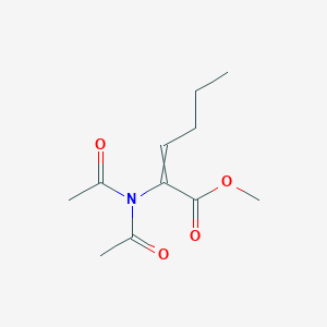 molecular formula C11H17NO4 B14416739 Methyl 2-(diacetylamino)hex-2-enoate CAS No. 81629-70-1