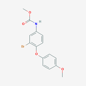 molecular formula C15H14BrNO4 B14416782 Methyl [3-bromo-4-(4-methoxyphenoxy)phenyl]carbamate CAS No. 80199-28-6