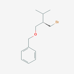 B144168 1-(((S)-2-(Bromomethyl)-3-methylbutoxy)methyl)benzene CAS No. 172901-00-7