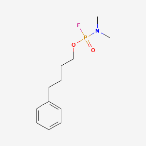 molecular formula C12H19FNO2P B14416834 Phosphonofluoridic acid, dimethyl-, 4-phenylbutyl ester CAS No. 85473-37-6