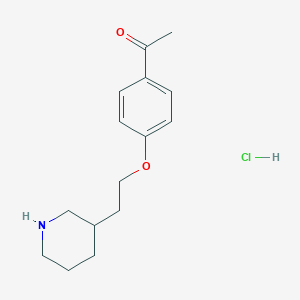 1-{4-[2-(3-Piperidinyl)ethoxy]phenyl}-1-ethanone hydrochloride