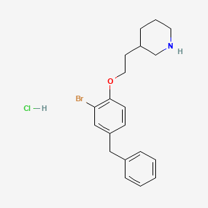 3-[2-(4-Benzyl-2-bromophenoxy)ethyl]piperidine hydrochloride