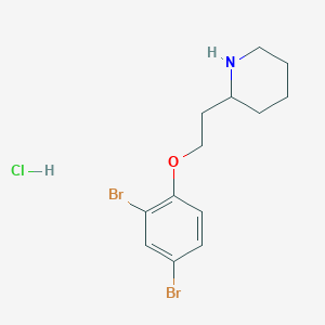 molecular formula C13H18Br2ClNO B1441694 2-[2-(2,4-Dibromophenoxy)ethyl]piperidine hydrochloride CAS No. 1220028-47-6