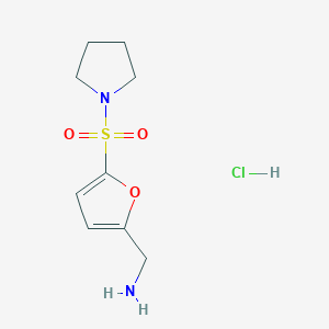 [5-(Pyrrolidin-1-ylsulfonyl)-2-furyl]methylamine hydrochloride