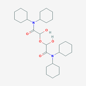 molecular formula C28H48N2O5 B14417014 Acetamide, 2,2'-oxybis[N,N-dicyclohexyl-2-hydroxy- CAS No. 83862-72-0