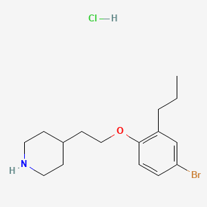 molecular formula C16H25BrClNO B1441703 4-[2-(4-Bromo-2-propylphenoxy)ethyl]piperidine hydrochloride CAS No. 1219964-29-0