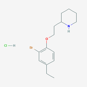 molecular formula C15H23BrClNO B1441705 2-Bromo-4-ethylphenyl 2-(2-piperidinyl)ethyl-ether hydrochloride CAS No. 1219961-31-5