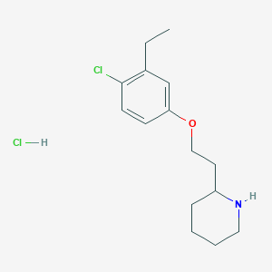 molecular formula C15H23Cl2NO B1441706 2-[2-(4-Chloro-3-ethylphenoxy)ethyl]piperidine hydrochloride CAS No. 1220029-98-0